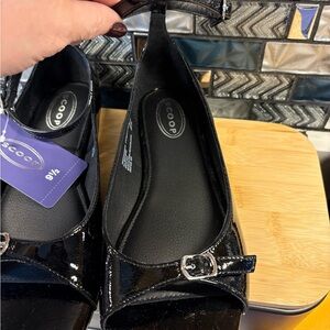 Scoop Black Patent Leather Flats